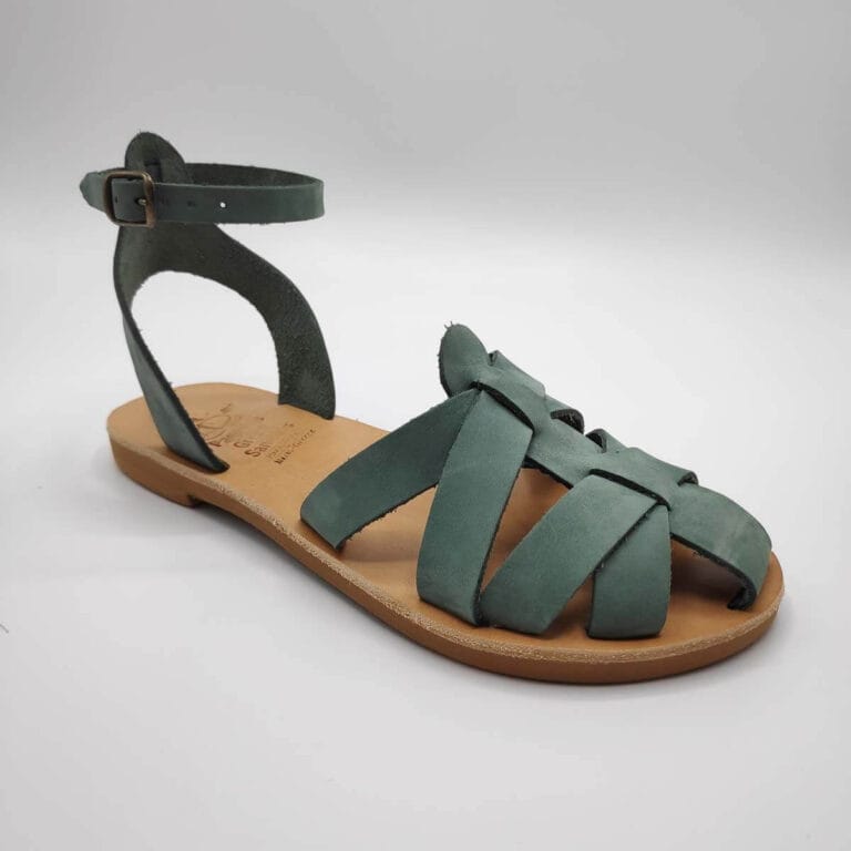Lefkoni Closed Toe Leather Sandals
