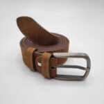 3.5cm Handmade Leather Belt Suede - Image 7