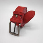 3.5cm Handmade Leather Belt Suede