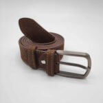 3.5cm Handmade Leather Belt Suede - Image 5