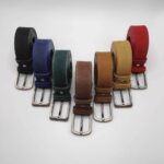 3.5cm Handmade Leather Belt Suede - Image 2