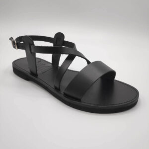 Free toe Sandal Back Strap Black