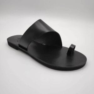 Toga Toe Ring Leather Sandal Total Black