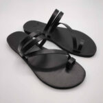 Comi Women Leather Toe Three Straps Slide - Image 9