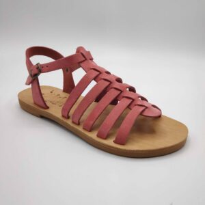 Pink Strappy Gladiator Sandals Flats