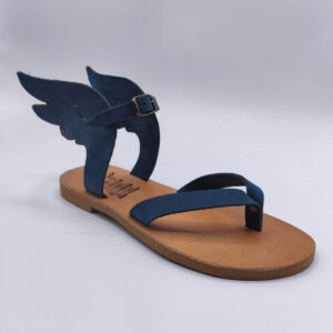Ikaria Leather Sandals Wings Nubuck Blue
