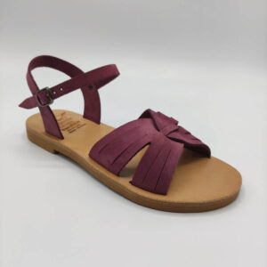 Interlocking Straps leather Sandal purple