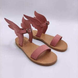 Kids Sandals With Wings Without Toe Strap Pink