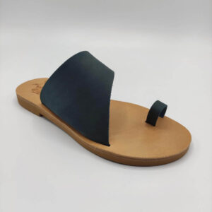 Toga Toe Ring Leather Sandal Blue