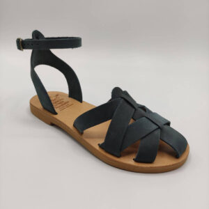 Lefkoni Closed toe leather sandal Ciel Color