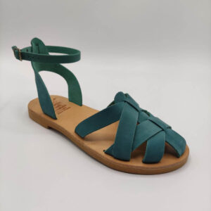 Lefkoni Closed toe leather sandal Ciel Color