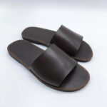 Men Single Strap Leather Slide - Image 7
