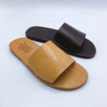 Men Single Strap Leather Slide - Image 2