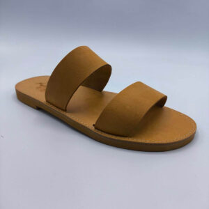 Men’s Leather Open Toe Nude Sandals Nude
