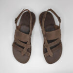 Mirtos Men's Leather Ankle Strap Flat Sandal - Image 4