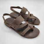 Mirtos Men's Leather Ankle Strap Flat Sandal - Image 2