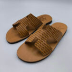 Mens Leather Slide H Cut Embossed Leather - Image 15