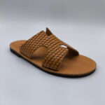 Mens Leather Slide H Cut Embossed Leather - Image 20