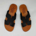 Mens Leather Slide H Cut Embossed Leather - Image 13