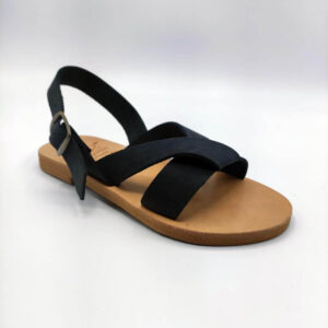 New Age Leather Sandal for Women Black Color