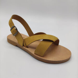 New Age Leather Sandal for Women Ochra Color