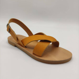 New Age Leather Sandal for Women Yellow Color