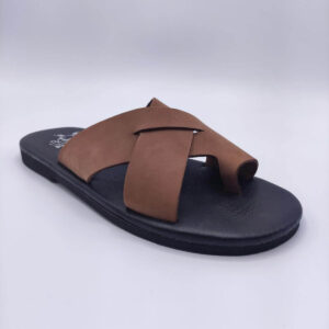 Pagonis Mens Cushion Sandals Mocha Nubuck