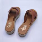 Xi Platform Black Leather Cross Strap Sandals - Image 19