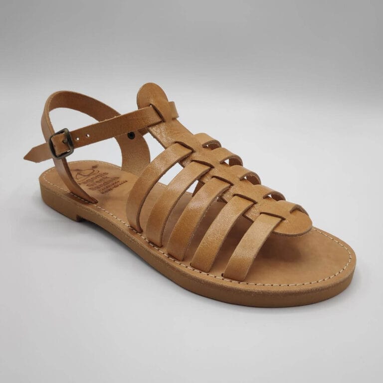 Strappy Gladiator Sandals Flats natural