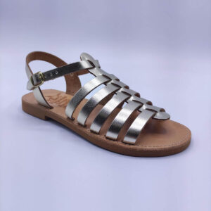 Women Strappy Gladiator Sandals Flats Metallic Gold