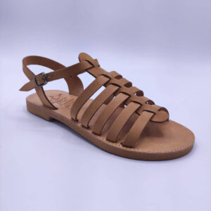 Women Strappy Gladiator Sandals Flats Nude