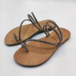 Toe Ring Embellished Women Leather Slide - Image 10