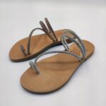 Toe Ring Embellished Women Leather Slide - Image 8