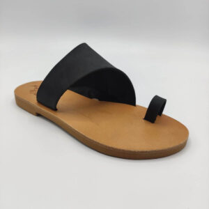 Toga Toe Ring Leather Sandal black