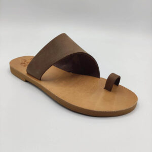 Toga Toe Ring Leather Sandal Mocha Color