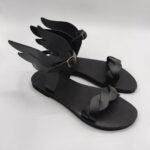 Gold Braided Sandals With Wings - Image 9