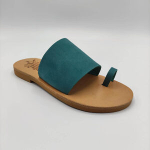 Wide strap with toe ring slides ciel color