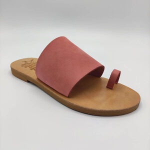 Wide strap with toe ring slides pink