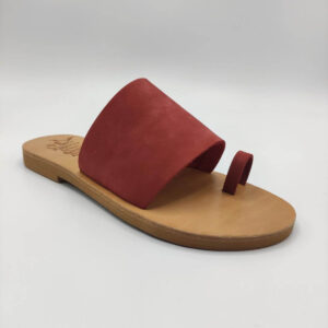 Wide strap with toe ring slides red