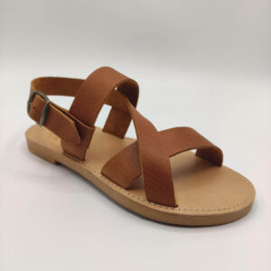 Women Leather Sandal Michael Kors Brown Color