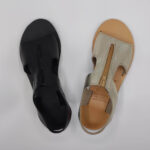 Women Leather Sandal With Zipper - Image 2