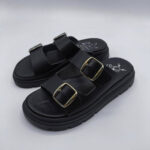 Women Total Black Two Straps Platform - Image 5