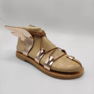 ancient greek sandals with wings rose gold