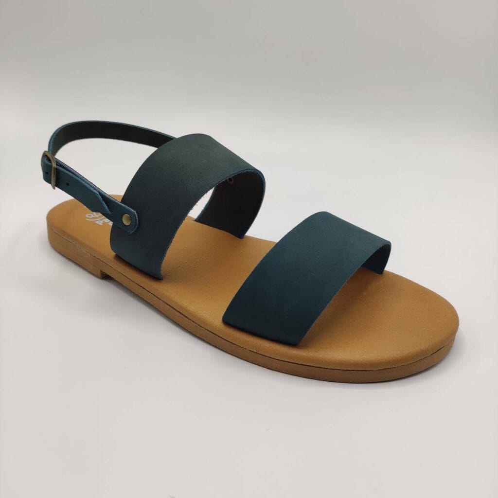 comfort mens sandals with back strap blue