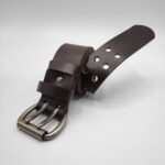Double Prong Leather Belt 4.5cm Wide