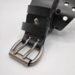 Double Prong Leather Belt 4.5cm Wide - Image 3