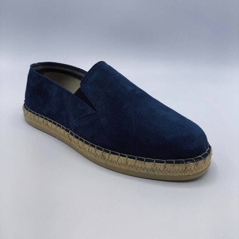 handmade mens leather espadrilles blue