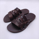 Men's Brown Leather Slippers - Image 3