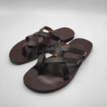 Mens Leather Sandals Brown - Image 2