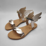 Gold Braided Sandals With Wings - Image 2